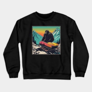 Grumpy Bigfoot Bobsleigh in Winter Crewneck Sweatshirt